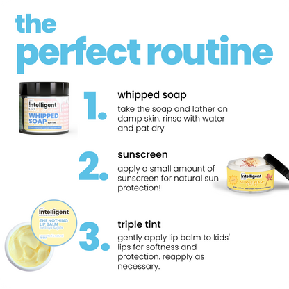 Adventure Must Haves Gift Pack : Whipped Soap 100g + Sunscreen 50g + Nothing Lip Balm 10g