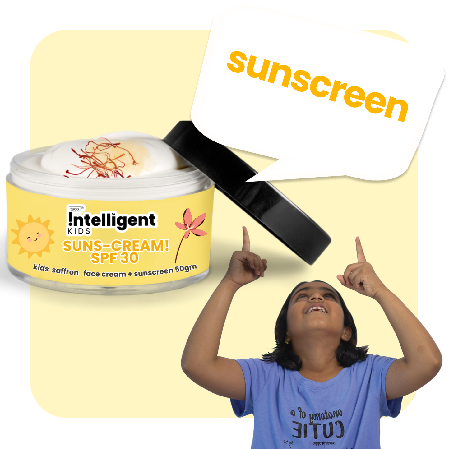 The sunscreen is chemical-free and safe for kids, offering protection against harmful UV rays while nourishing the skin. The saffron soothes, sandalwood cools, and cedarwood oil moisturizes, ensuring gentle care for delicate skin. Enjoy worry-free outdoor play with this skin-loving sunscreen.