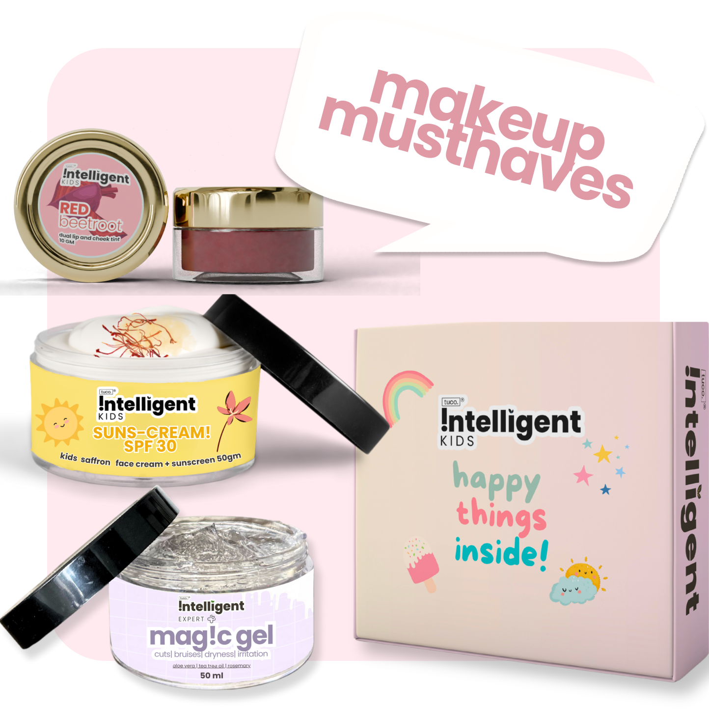 Makeup Must Haves Gift Pack : Sunscreen 50g + Magic Gel 50g + Tint 10g