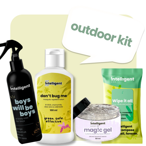 Outdoor Kit for Boys: Body Mist, Wipes, Mosquito Repellent, Magic Gel