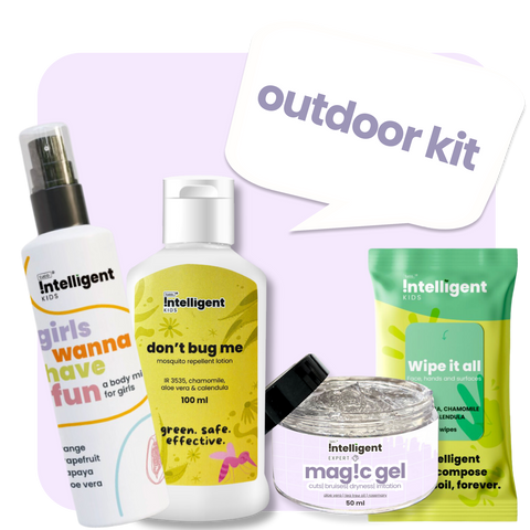 Outdoor Kit for Girls: Body Mist, Wipes, Mosquito Repellent, Magic Gel