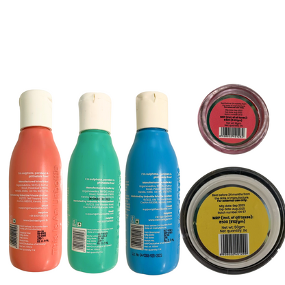 Airline Approved Kids Travel Pack | Perfect for Summer | Lotion 100ml, Shampoo 100ml, Shower gel 100ml, Sunscreen 50gm