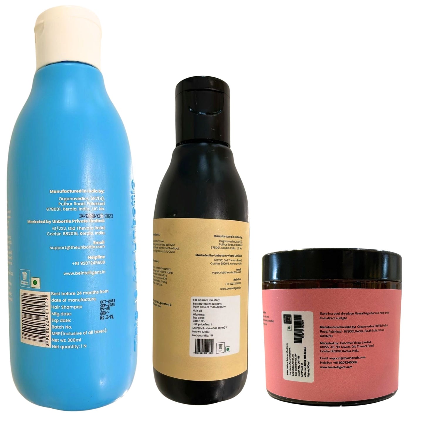 Shampoo 300g + Hair Oil 100g + Conditioner 100g