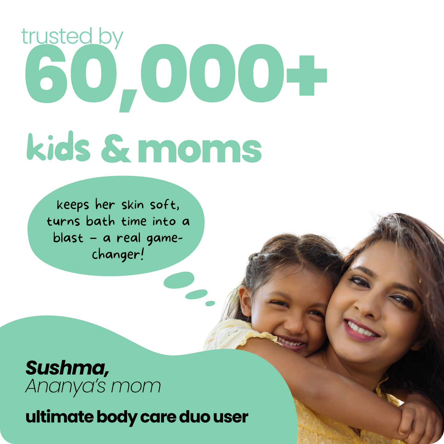 Discover the Tuco Intelligent BodyCare Duo, perfect for kids aged 3+. This set includes a gentle Shower Gel with Tulsi and Saffron to cleanse and detan, and a hydrating Everything Lotion with Almond Oil and Kokum to nourish delicate skin. Made with natural ingredients, it keeps your child’s skin fresh, healthy, and soft. Safe, gentle, and chemical-free!







