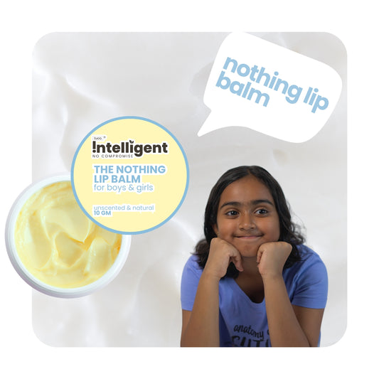 Vedant loves Tuco Intelligent The Nothing Lip Balm - Unscented and natural lip balm for boys and girls, safe and chemical-free with shea butter and olive oil.