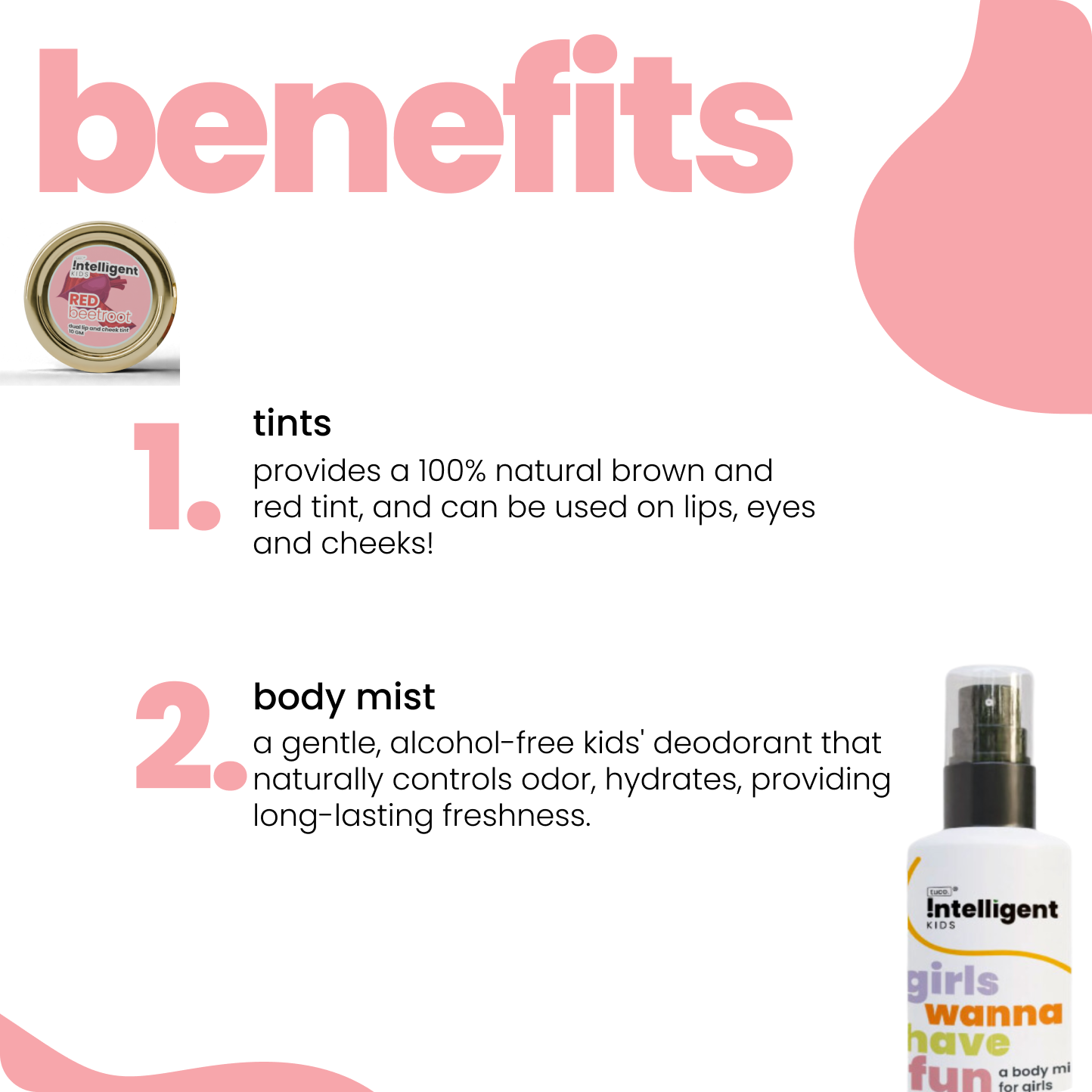 The Tuco Beetroot Tint & Mist Gifting Pack is the perfect 2-in-1 freshness duo for kids aged 3+. Enriched with Beetroot and Aloe Vera, it hydrates, refreshes, and adds a natural glow. The alcohol-free mist is free from hormone disruptors and harsh chemicals, making it safe, cruelty-free, and perfect for gifting little ones!







