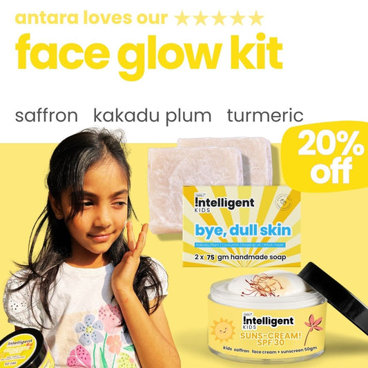 Face Glow Kit - Dull Skin Soap 2*75g + Saffron Sunscreen 50g
