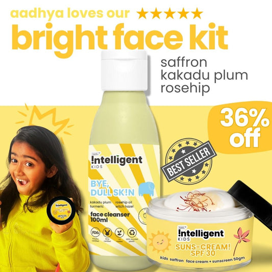 Bright Face Kit - Face Wash 100g + Saffron Sunscreen SPF 50g