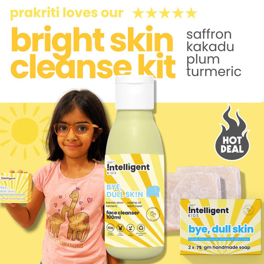 Bright Skin Cleanse Kit : Bye Dull Skin Soap 2x75g + Facewash 100ml - Save More !