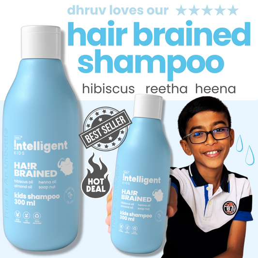  A gentle and nourishing shampoo specially formulated for kids. The shampoo is enriched with the natural goodness of hibiscus oil, almond oil, henna oil, and soap nut extracts, providing a mild and effective cleansing experience. The combination of these ingredients helps to promote healthy and shiny hair, while also being gentle on the delicate scalp of children.