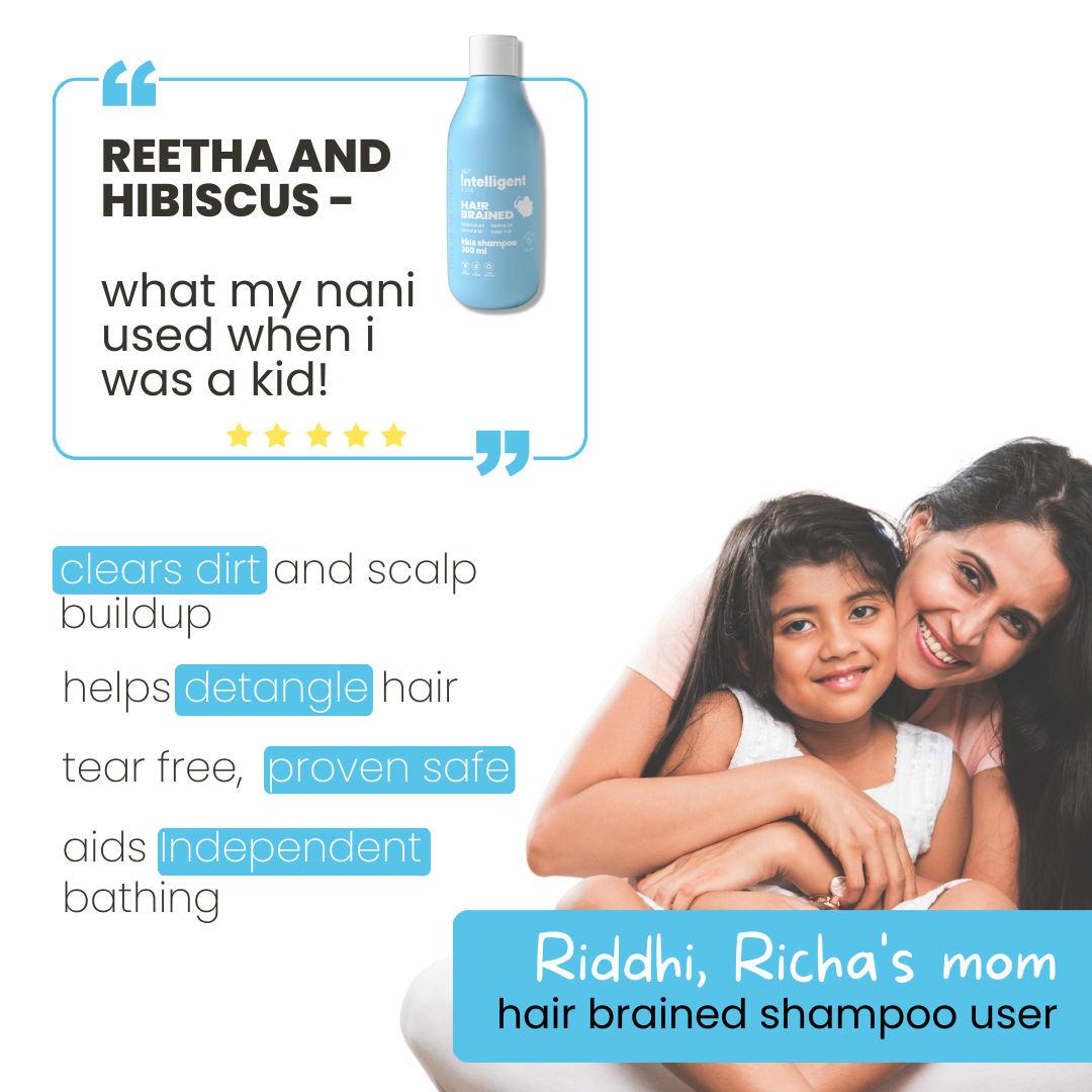 A gentle and nourishing shampoo specially formulated for kids. The shampoo is enriched with the natural goodness of methi and henna oil for blood circulation and darkness. The combination of these ingredients helps to promote healthy and shiny hair, while also being gentle on the delicate scalp of children.