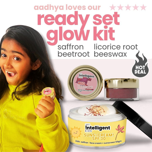 Ready Set Glow Kit : Saffron Sunscreen 50g + Beetroot Tint 10g - Special Price