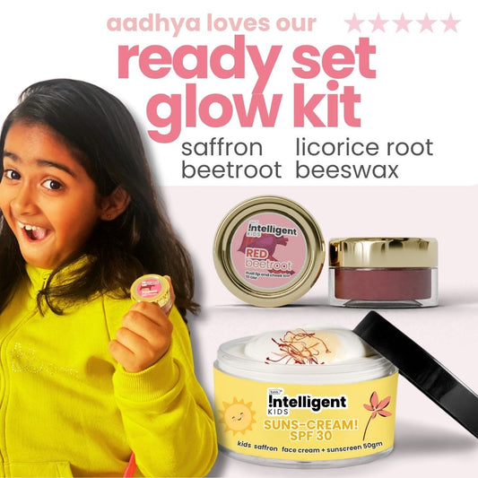 Ready Set Glow Kit : Saffron Sunscreen 50g + Beetroot Tint 10g -B1G1