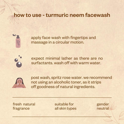Ayurvedic Turmeric Neem Face Wash for Clear, Soothing Face